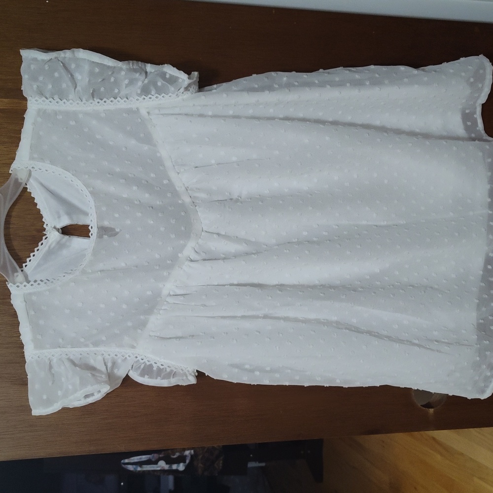 Women's cap sleeve white blouse